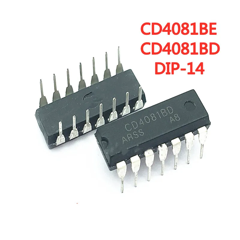 

10PCS/LOT NEW CD4081 CD4081BE CD4081BD DIP-14 Four 2-input AND gate In Stock