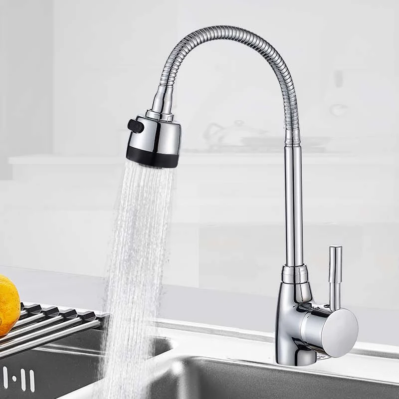 Kitchen Faucet 360 Degree Rotation Sink Faucet Pull Down Spray Single Handle Sink Basin Faucet Flexible Cold Hot Water Mixer Tap