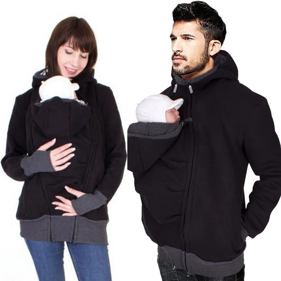 New 2021 Fashion Baby Carrier Jacket Kangaroo Warm Maternity Hoodies Women Outerwear Coat For Pregnant Womens Maternity Clothes