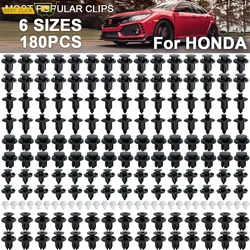 180x Universal For Honda Car Trim Clips Bumper Hood Retainer Grille Wheel Arch Auto Fastener Plastic Push Rivets 8 9 10 mm Hole