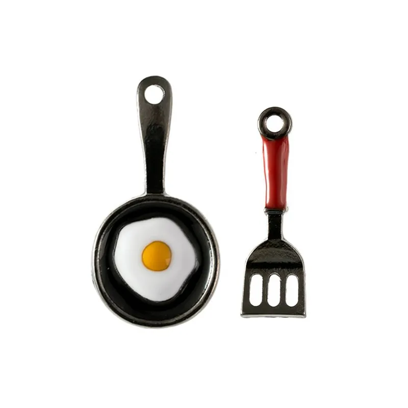 2020 New Chef Brooch Fried Egg Frying Pan Tableware Kitchen Gift Knife and Fork Creative Personality Brooch