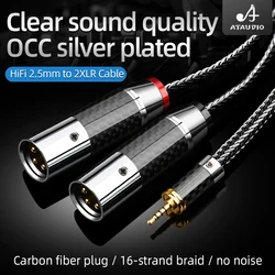 Hifi 2.5mm TRRS to 2XLR Cable High Quality Silvr-Plated OCC 2.5 Balance Cable For Astell&Kern AK100II,AK120II,AK240, AK380,AK320