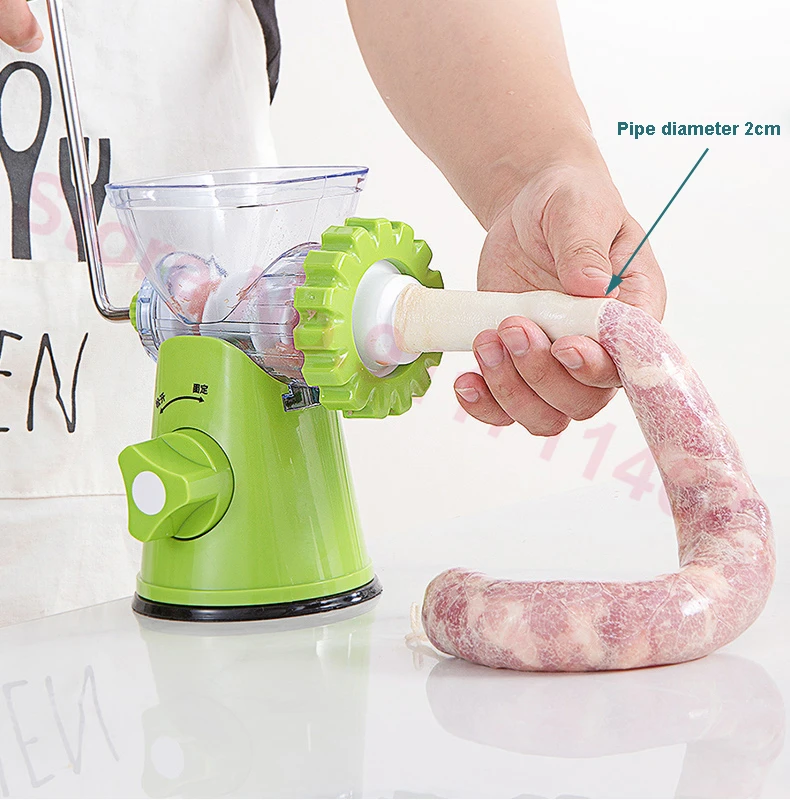 Household Manual Meat Grinder Hand Crank Meat Mincer Sausage Maker Stuffer Kitchen Enema Tool