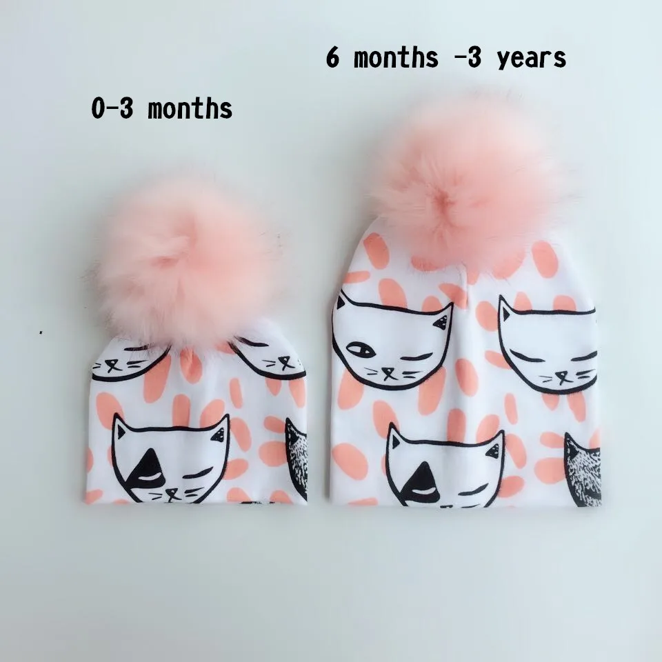 toddler hats newborn props baby hat children cap for girls pom pom baby kintting cotton infant beanies for kids winter stuff