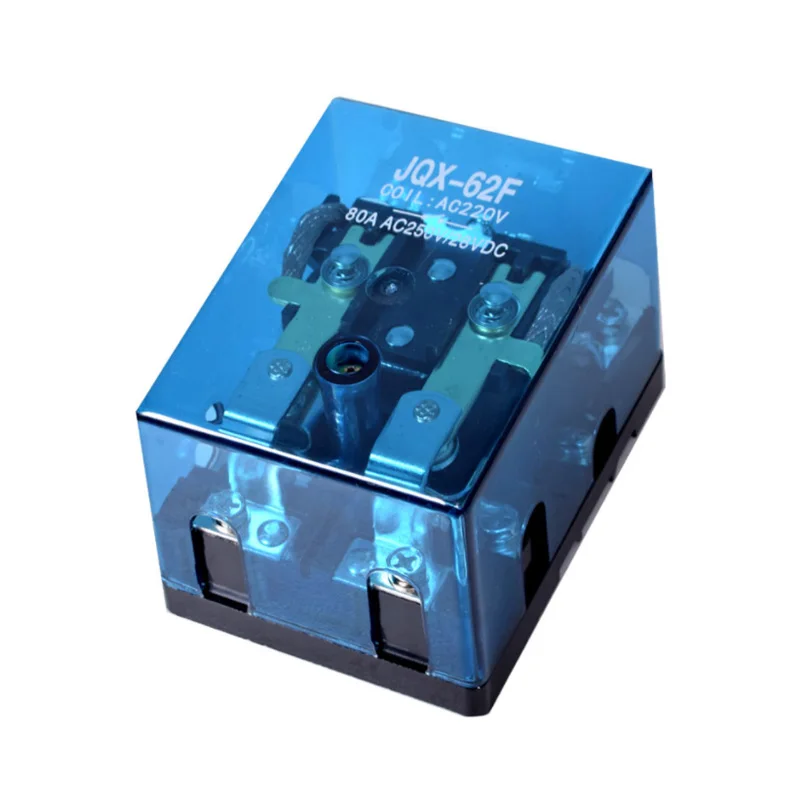 High Power Intermediate Relay AC 220V DC 12V24V With Base 380V Electromagnetic JQX-62F-2Z