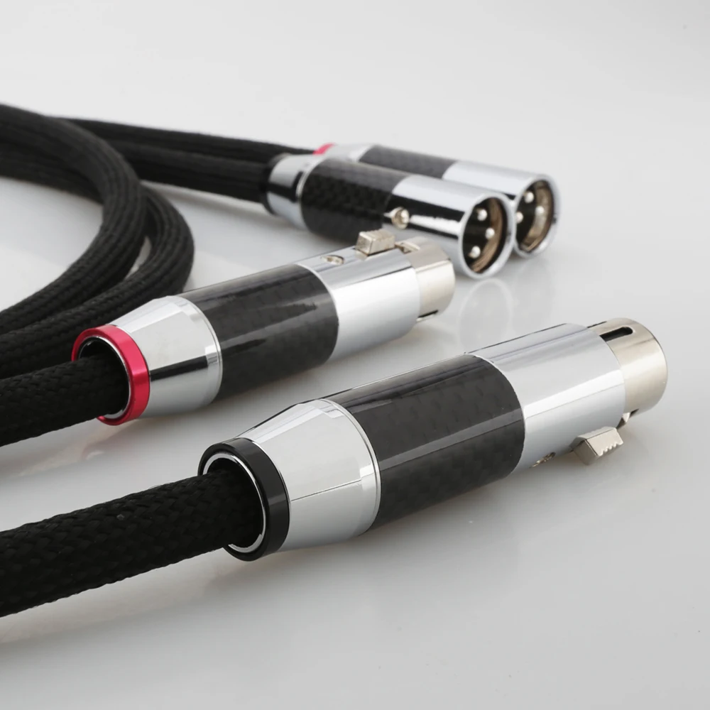 High Quality Audiocrast 99.998% OFC Silver Plated Copper HIFI Silver Plating XLR Plug Interconnect Audio Cable