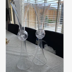 12pcs)50cm Tall)Large Round clear acrylic Cylinders Pedestal Display Stands For Flower Wedding Props AB0841