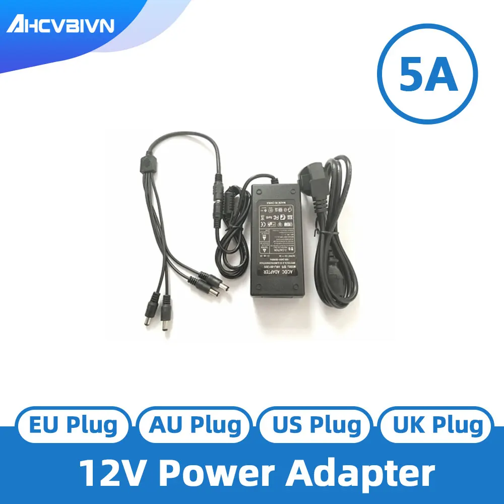 

AHCBIVN 12V 5A 4 Port CCTV Camera AC Adapter Power Supply Box For The CCTV Camera