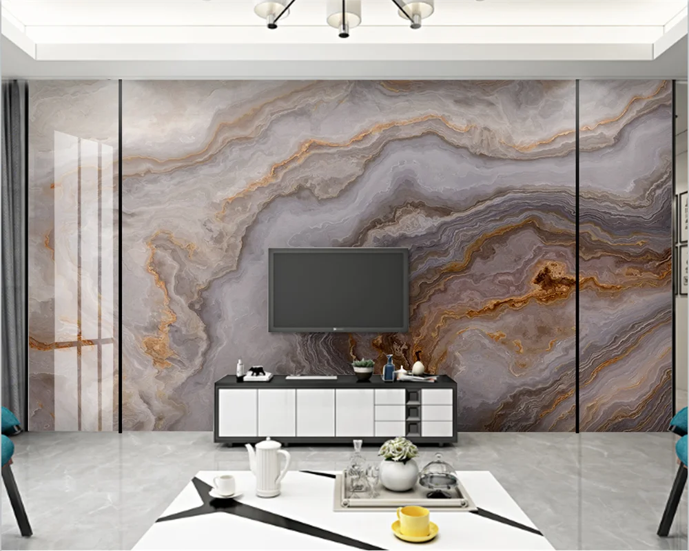 beibehang Custom modern new European style golden jazz white marble background wallpaper wall papers home decor papier peint
