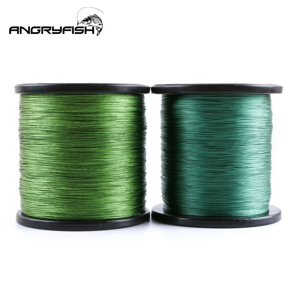 Angryfish 1000Meters 8x Braided Fishing Line 8 Colors Super PE Line Wear resistant