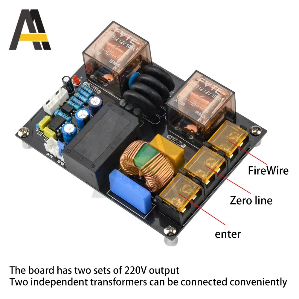 Amplificateur de puissance 220V 3500W, filtre de puissance EMI, démarrage progressif, carte intégrée avec Circuit de Protection contre la température, carte PCB