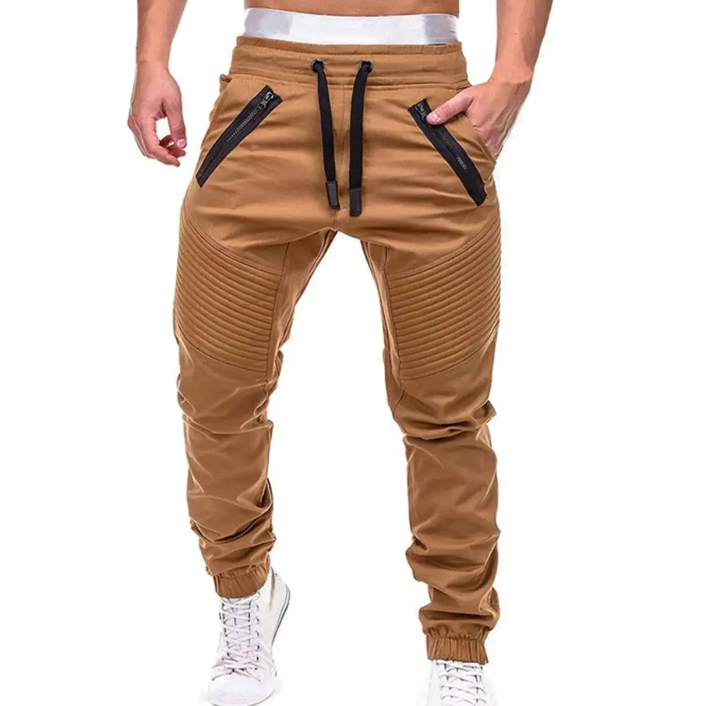 Pantalon cargo pour hommes Joggers décontractés Pantalon de survêtement mince solide Homme FjMen multi-poches Sportedly Harem Pantalon crayon M-4XL