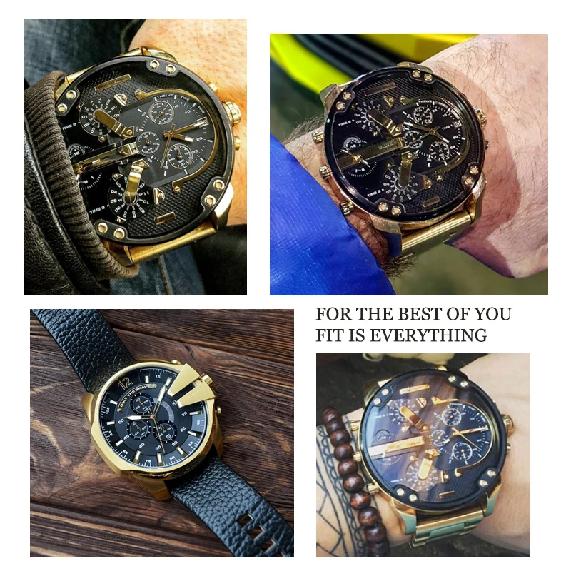 high quality  stainless steel watchband for DZ7333 DZ4344 wrist strap men\'s large dial gold accessories 24 26 28mm bracelet