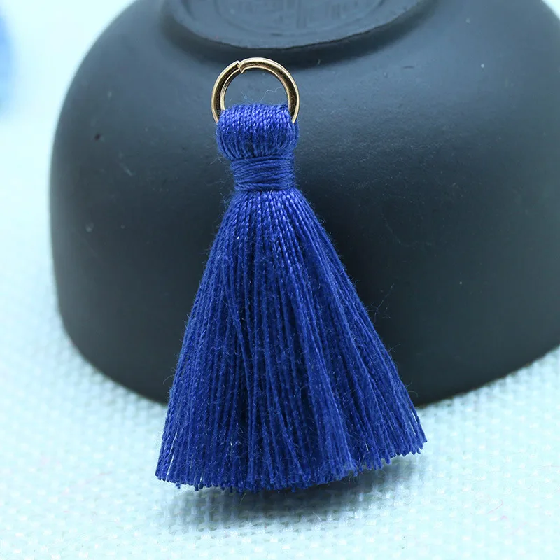 20Pcs 35mm Cotton Metal Ring Hang Tassel Trim Pendant DIY Crafts Jewelry Earrings Clothing Home Textiles Fringe Trim Materials