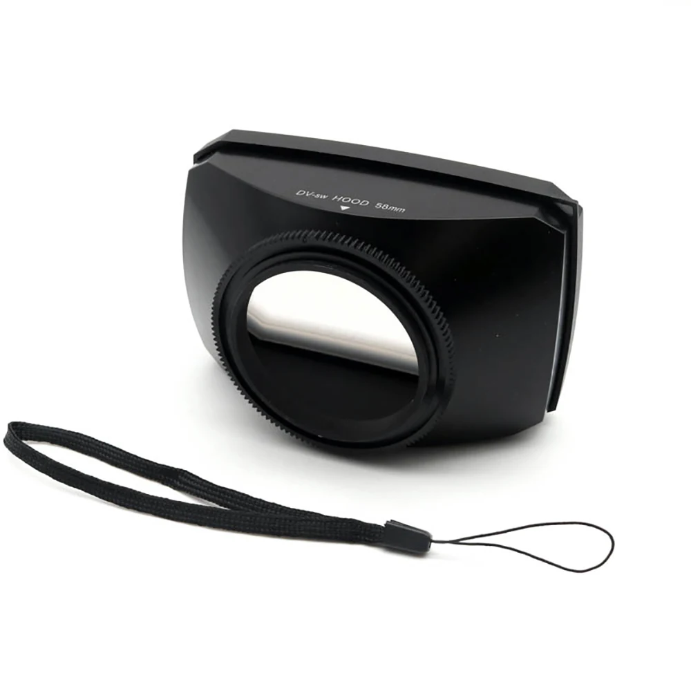 16:9 Square Mennon DV Lens Hood Screw-In with White Balance Cap 30 37 43 46 52 58 62 67 72 77mm Universal for Video Camcorders