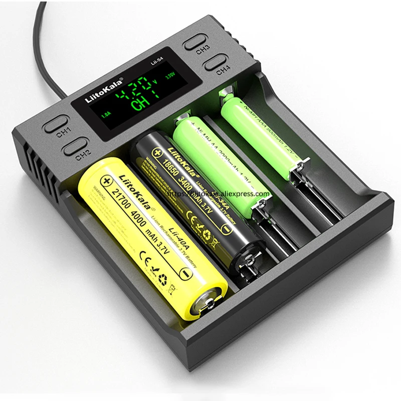 Liitokala 3.7V Lithium Battery Charger Lii-500 Lii-S2 Lii-S4 Lii-PD4 Lii-PL4 For 18650 21700 26650 AA AAA 18350 18500