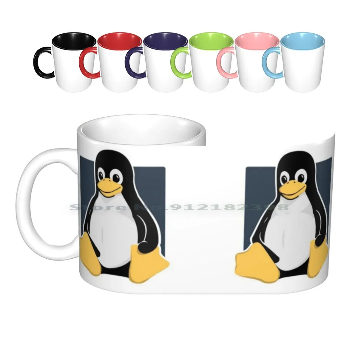 Tux Vector Ceramic Mugs Coffee Cups Milk Tea Mug Linux Tux Penguin Computer Creative Trending Vintage Gift Bottle Cup