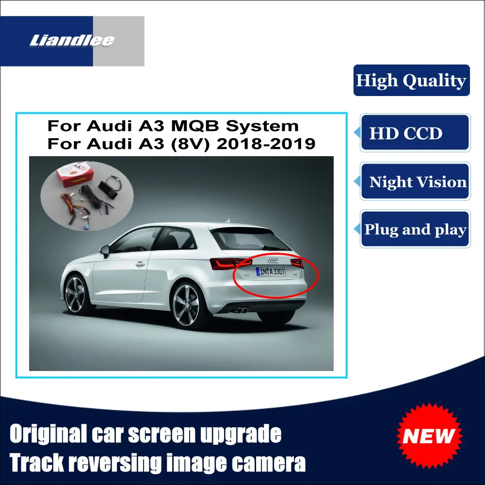 Original Display Reverse Image Upgrade Car Camera For Audi A3 8V 2018-2022 Track Handle Factory Screen Trajectory CCD CAM