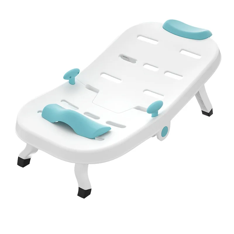 IMBABY Foldable Shampoo Chaise Longue for Baby Sofa Non-Slip Kids Beach Chair Toy Children Adjustment Shampoo Recliner Seat