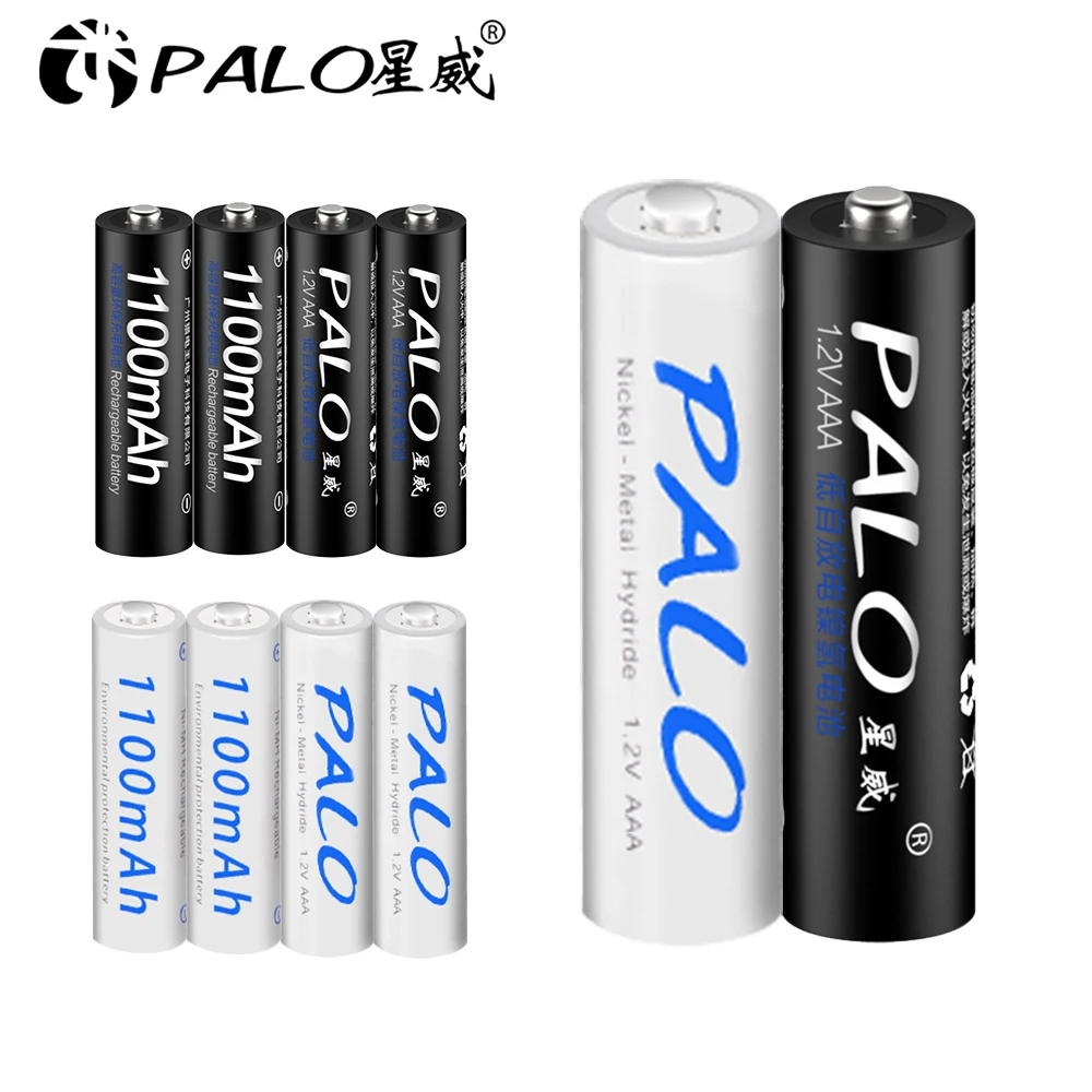 PALO  AAA 1.2v NIMH Battery 3A 1100mah 3A Rechargeable Battery Ni-mh Batteries AAA Battery Rechargeable for Camera Toys