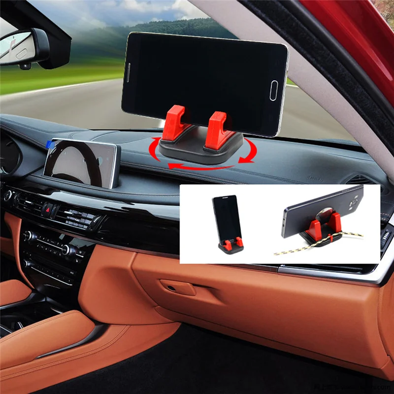 

360 Degree Car Phone Bracket Rotation Dashboard Sticking For Mobile Phone Universal Multi Function Stand Mount Bracket Holder