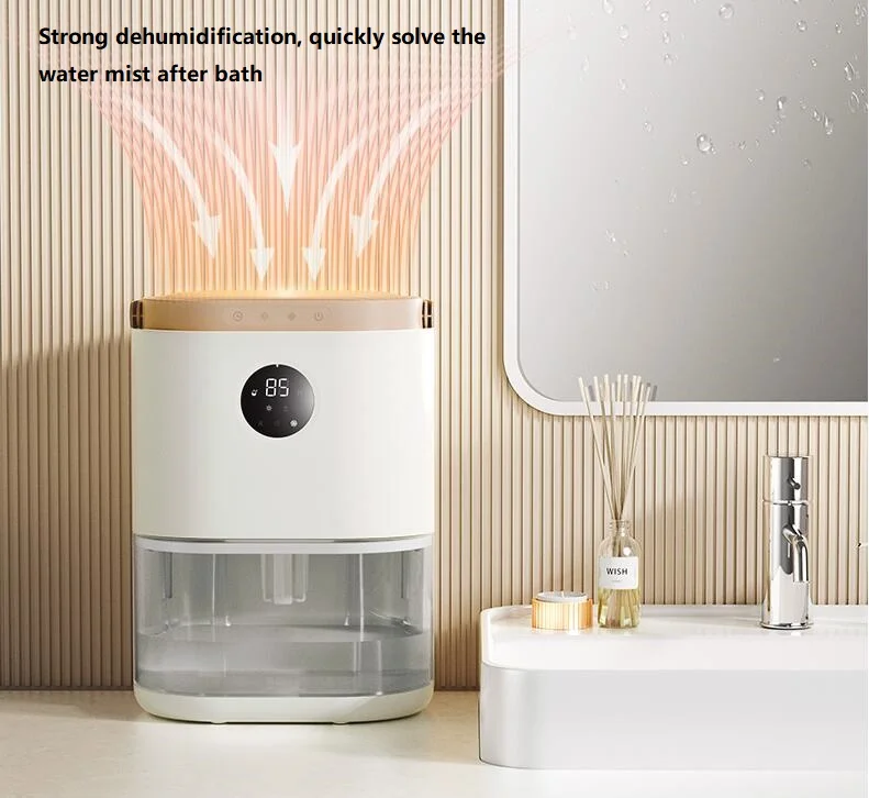 Mini deshumidificador eléctrico para el hogar, deshumidificador portátil de 220V y 2L, secador de aire para baño y sala de estar