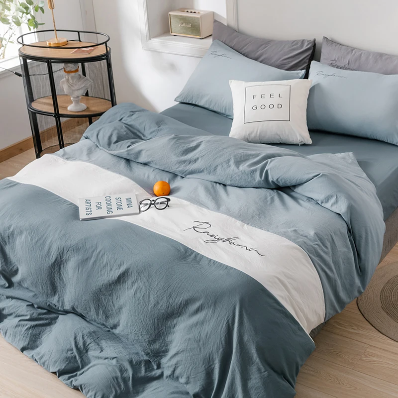 

Bed Linen Queen Size Soft Comfortable Duvet Covers Family Set King Size Bedding Set For Home