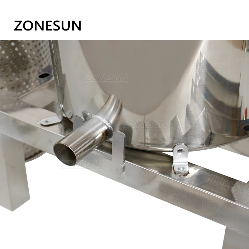 ZONESUN-máquina de presión de cera de miel de acero inoxidable, prensa Manual completamente cerrada, exprimidor de parafina, molino de depilación