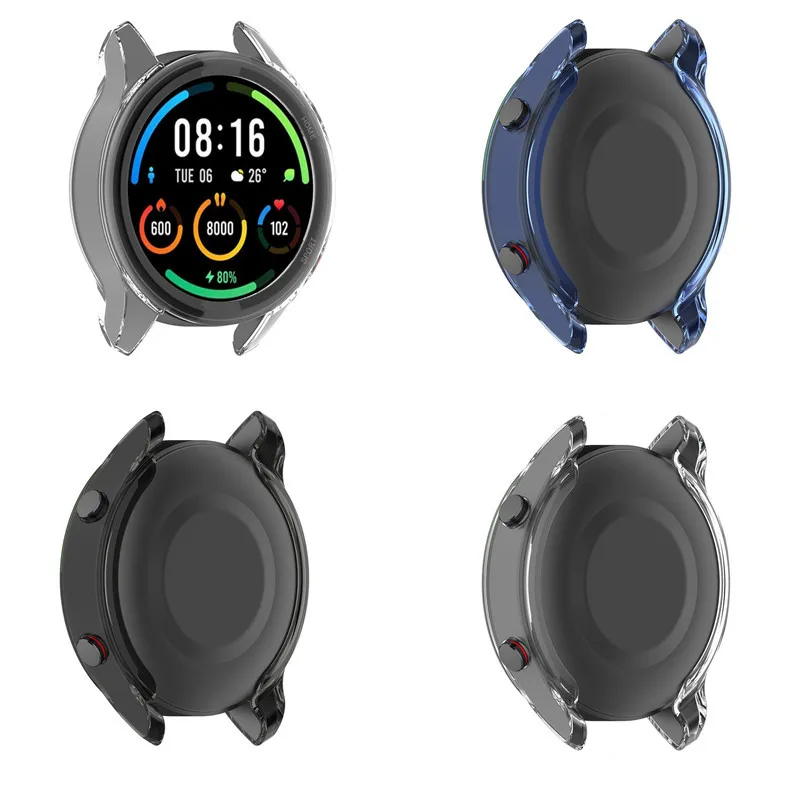 Behau Beschermhoes Cover Voor Xiaomi Mi Horloge Kleur Sport Smart Horloge Vervanging Tpu Bescherming Gevallen Polsbandje Accessoires