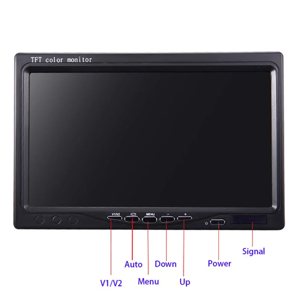 7 Inch Màn Hình Hiển Thị Trên Xe AV Xe Màn Hình Hỗ Trợ PAL / NTSC Đầu Vào Video 800X480 TV Ô Tô Di Động Màn Hình Hiển Thị
