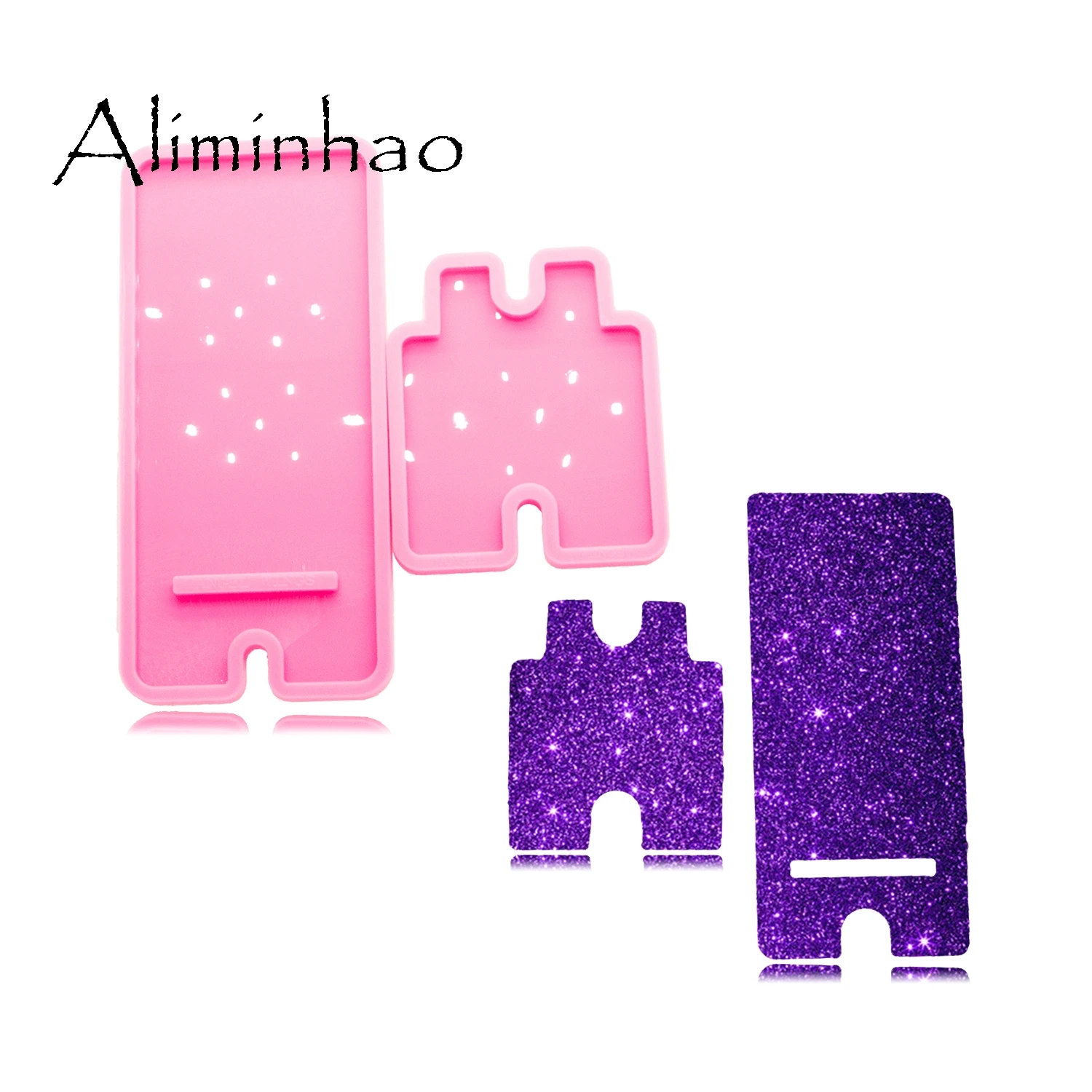 

DY0319 Shiny Phone Stands Available Silicone Molds DIY Epoxy Resin Moulds Craft