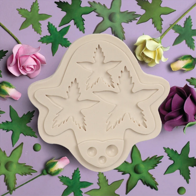 Rose Receptacle Calyx Silicone Mold Sugarcraft Chocolate Cupcake Baking Mold Fondant Cake Decorating Tools