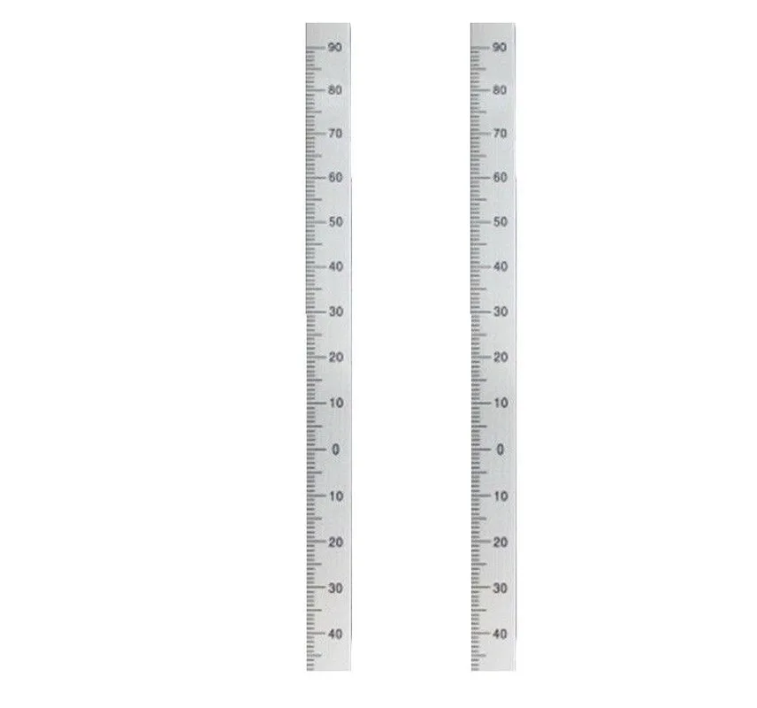 2pc Milling Machine 90-0-90 Scale Ruler Sticking Aluminum Arc Scale Angle Ruler