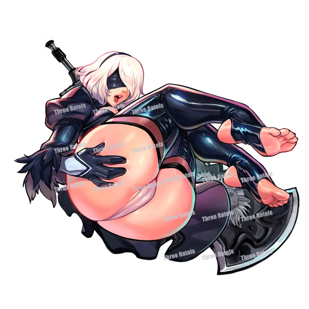 Cool Hentai Sexy Girl Nier Automata A2 Yorha No. 2 Car Sticker Notebook Suitcase Motorcycle Racing PVC  Auto Accessories