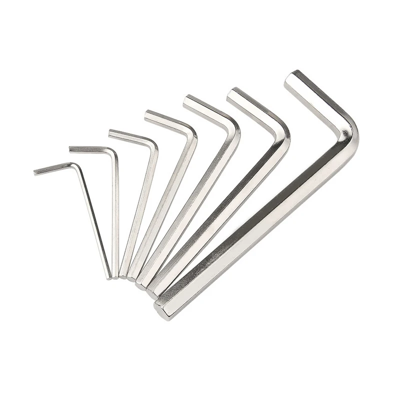 10pcs 1/16 5/64 3/32 1/8 5/32 3/16 Inch L Shap21 Hex Hexagon Key Allen Wrench Carbon Steel Allen Key 1/5/10 PCS