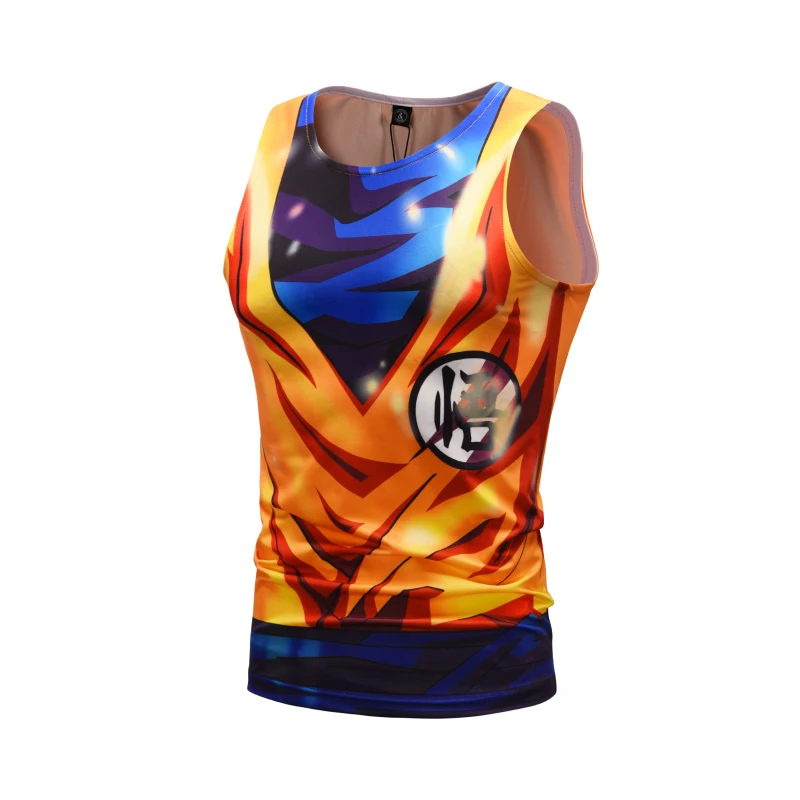 Summer New Arrival Anime Casual Tank Tops Print son Goku 3D Vest Sleeveless Singlets Mens Fashion Tops Jersey Tank Tops