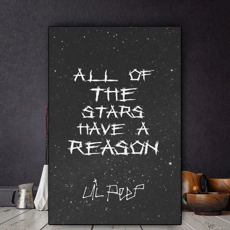 Lil Peep Quote Wall Art Letters CanvasArt Painting Posters and Prints Cuadros Wall Art Pictures for Living Room Home Decoration