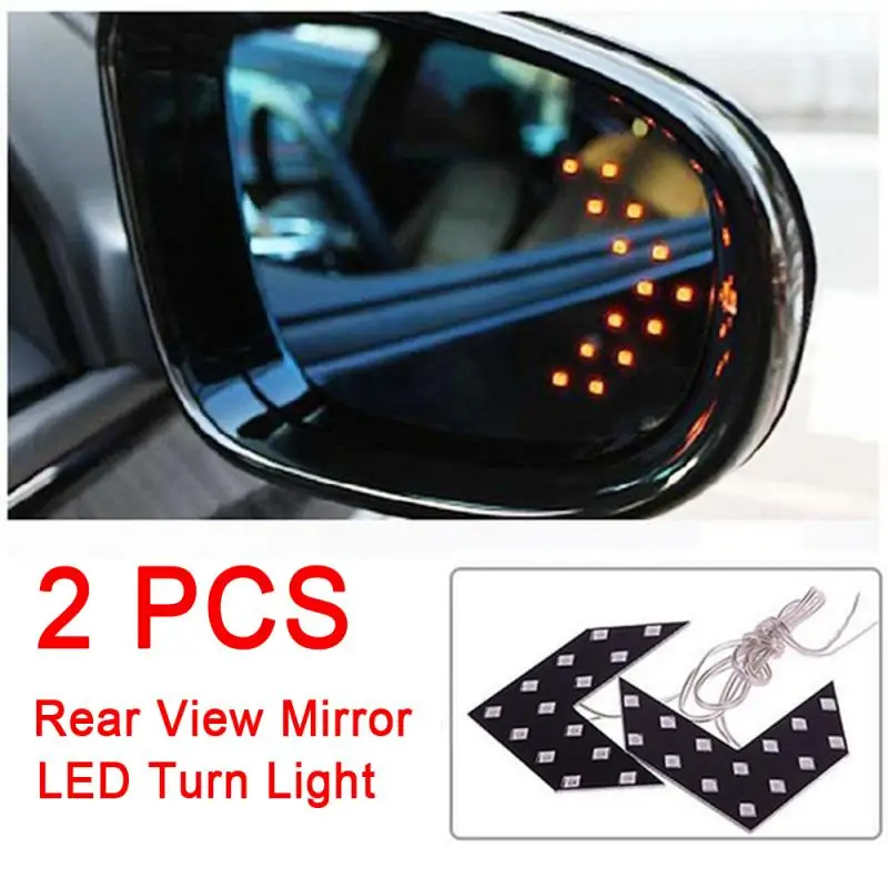 2PC/set Car Styling Arrow Indicator 14 SMD LED Car Rear Side Turn Signal Indicator LED Rearview Mirror Exterior Lamp