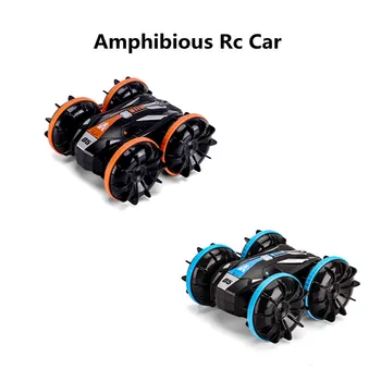 1:24 RC Stunt Car Waterproof Deformation Stunt RC Boat RC Vehicle 2.4G 4WD 2-in-1 RC Car Toys for Children