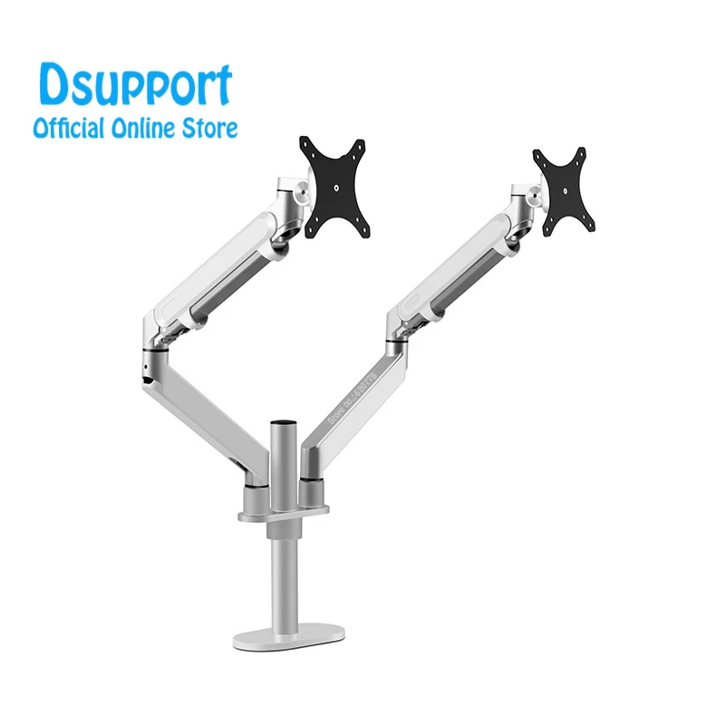 New OL-2Z Desktop 17-32 inch Dual Monitor Mount Arm Full Motion Aluminum Monitor Holder Gas Spring Arm Load 2-9 kgs Each