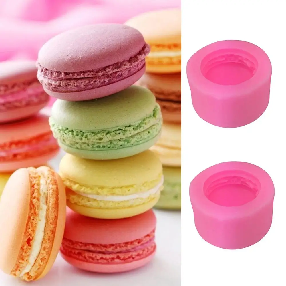 Food Grade Silicone 3D w kształcie makaronika czekolada DIY formy masy cukrowej cukierków mydło glina polimerowa rzemiosło formy przyrządy do dekorowania wypieków