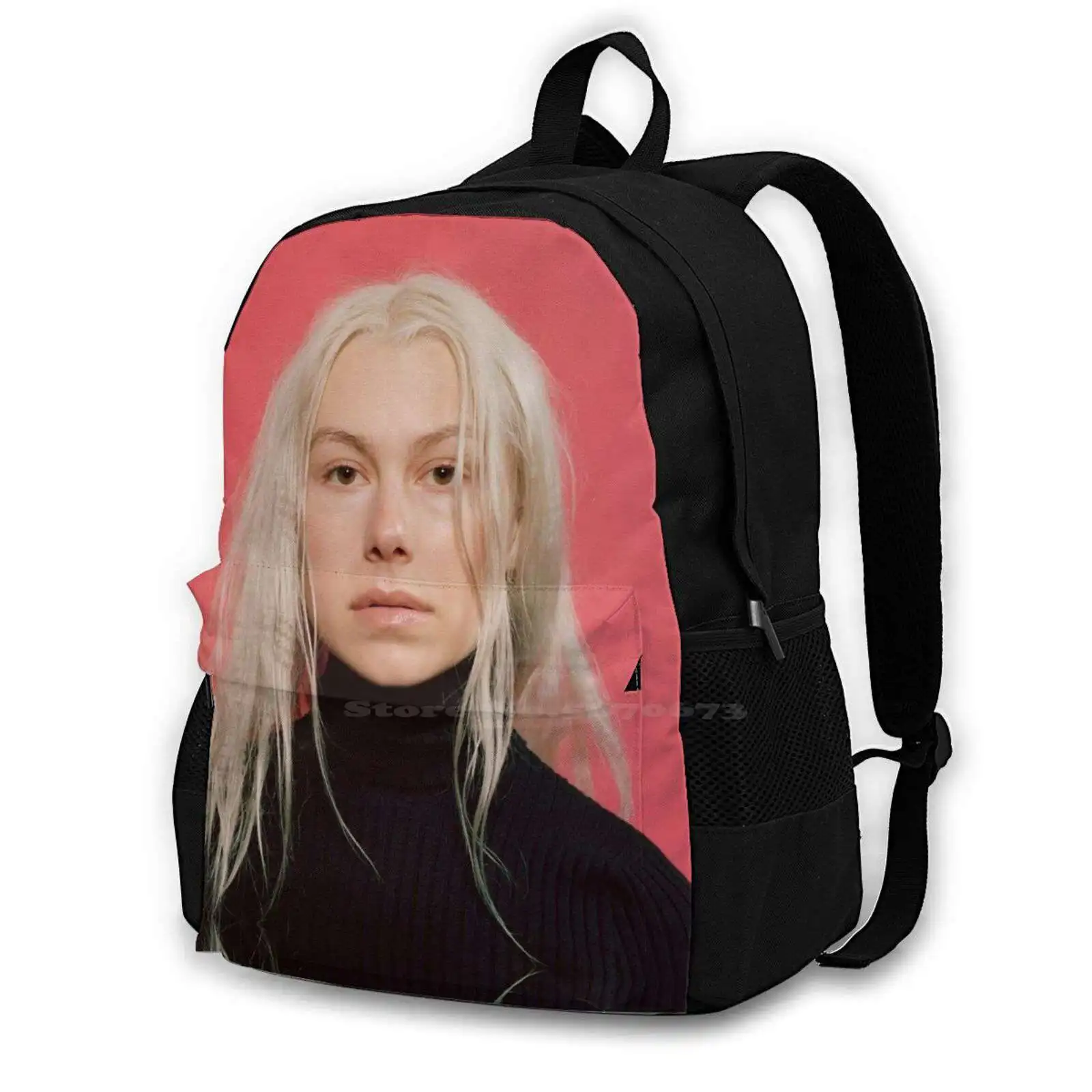 

Рюкзак Phoebe Bridgers для студентов, школьная дорожная сумка для ноутбука Phoebe Bridgers, музыкальная альтернативная певица Kyoto I Know The End, красный