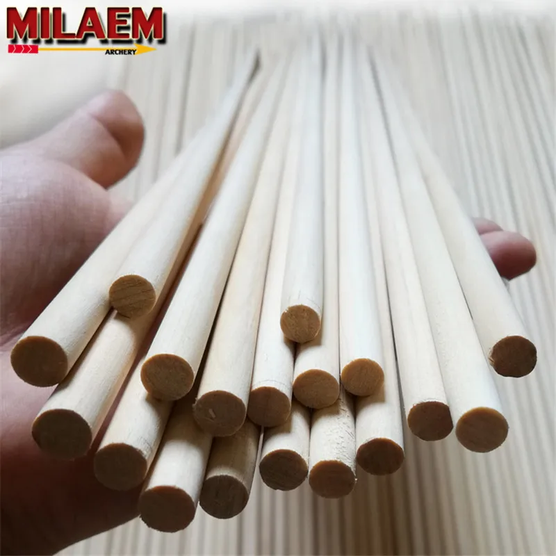 10/20pcs High Quality Wooden Arrow Shaft 80cm Length 8mm Diameter DIY Tool Wood Handmade Outdoor Shooting Practice Accessories