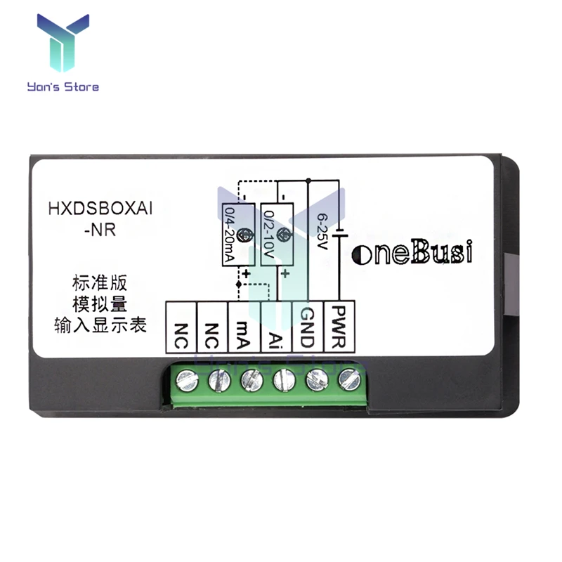 0-10V 0-20mA 2-10V 4-20mA Analog Input Digital Display Meter With Display Head Expansion Board Electronic Component