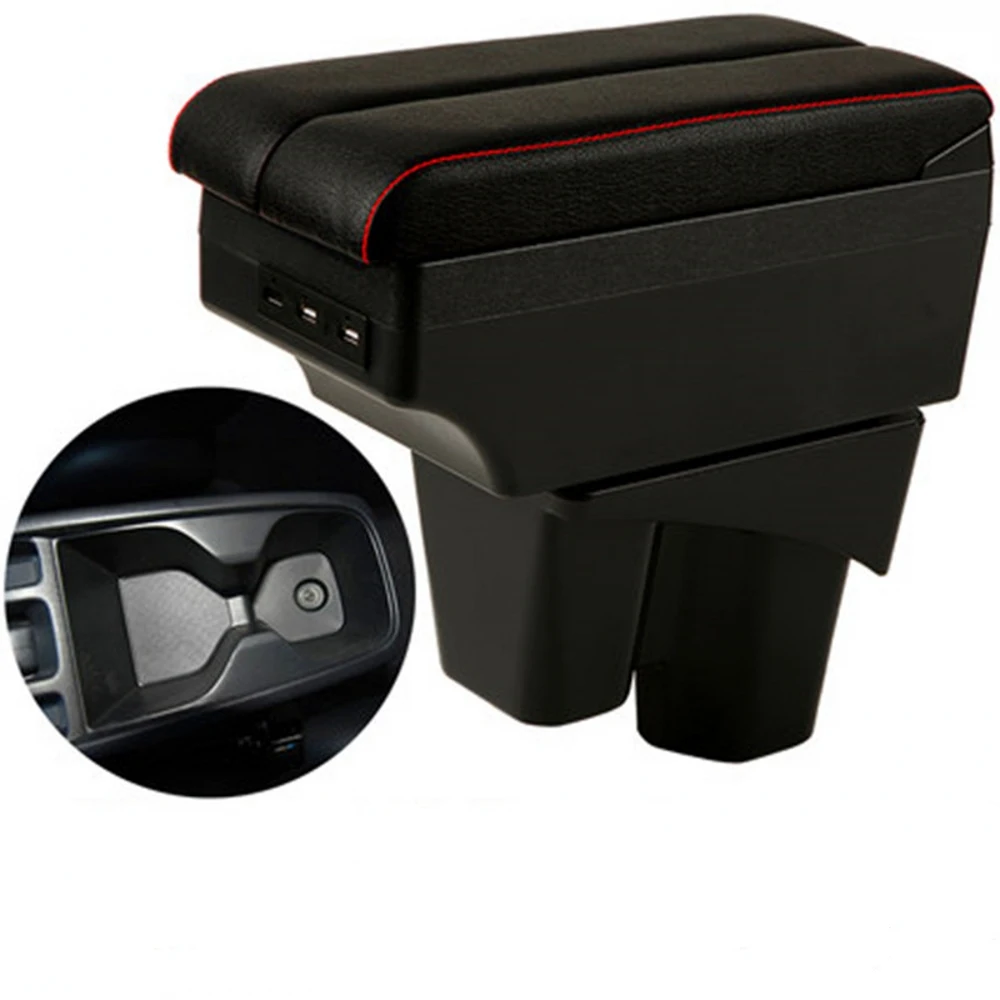 

For Car Honda City Armrest Box Central Content Interior Arm Elbow Rest Storage Case Car-styling with USB Cup Holde