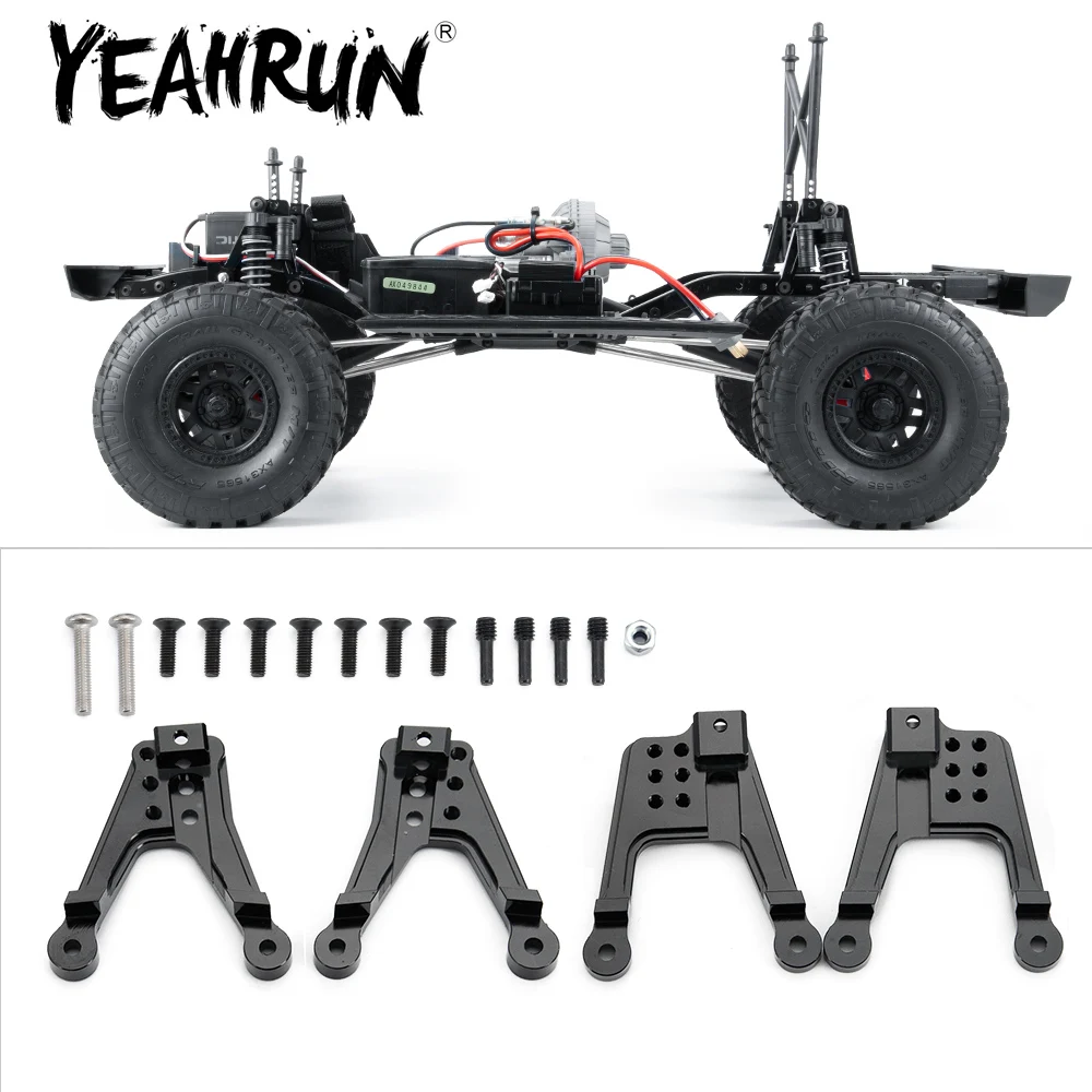 YEAHRUN 4 sztuki przednich i tylnych amortyzatorów ze stopu aluminium Mocowanie wieży amortyzatorów do modelu samochodu gąsienicowego Axial SCX10 II