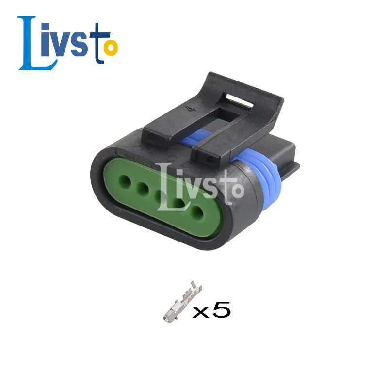 10/20/50/100 Sets 5 Pin Delphi Car Intake Pressure Sensor Connector Male Female Plug 1.2L D4F Auto Oxygen O2 Socket 12162825