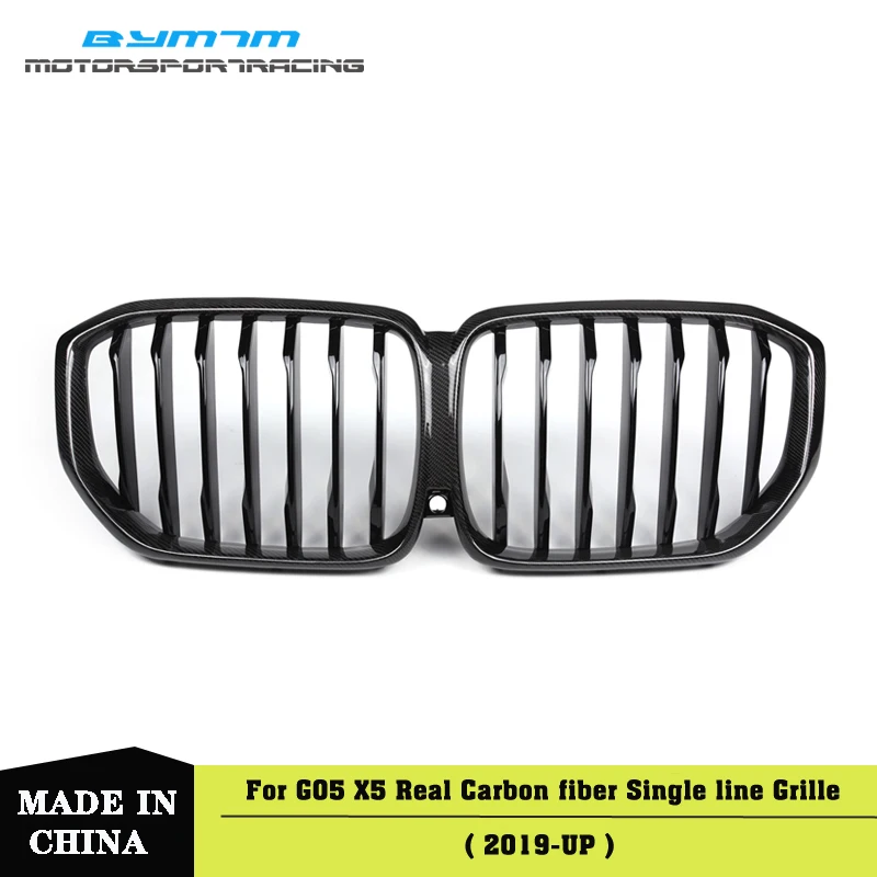 

Single line Real Carbon Fiber Front Bumper Kidney Grille For BMW X5 X5M G05 F95