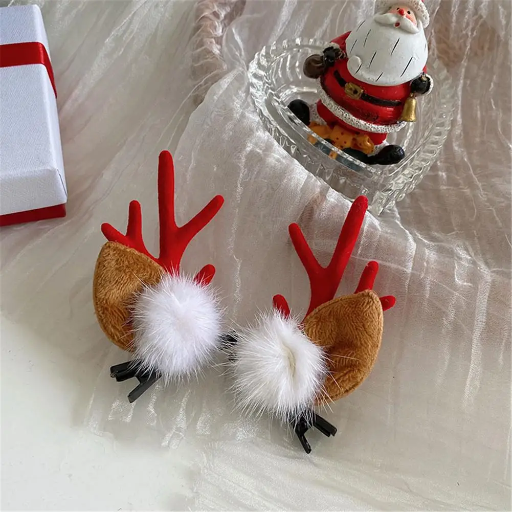 Deer Antlers Headband Toddler Hair Clips Deer Costume For Women Christmas Reindeer Antlers Hairpins Deer Ears Hair Clips Dec