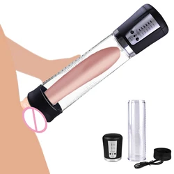 Electric Penis Pump Enlarger Extender Exerciser Rechargeable Automatic Dick Enhancer Enlargement Vacuum Pumps Erection Trainer